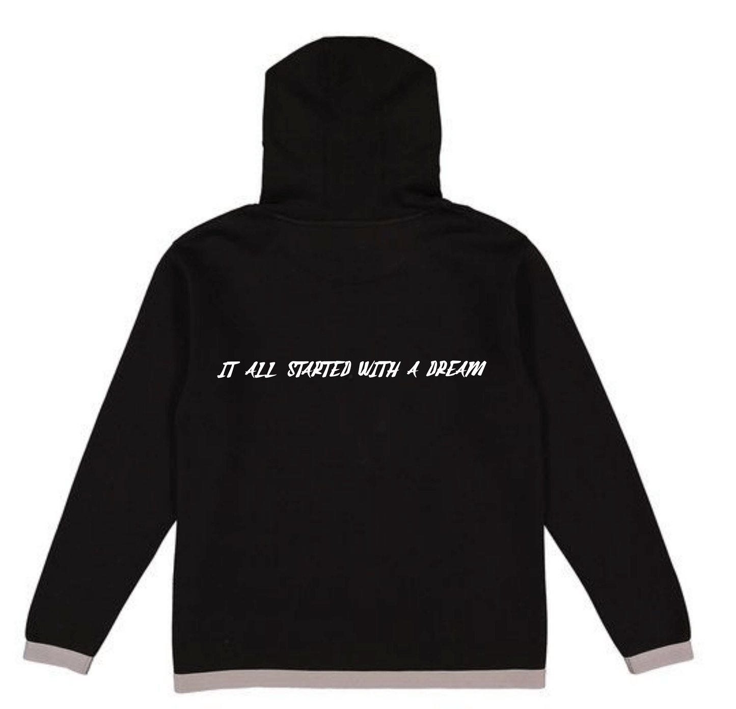 Black Unisex LAT Adult Statement Fleece Pullover Hoodie