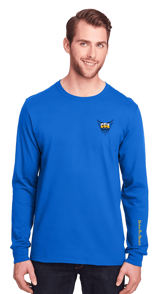 Blue Long Sleeve Men's ComfortSoft® Long-Sleeve T-Shirt