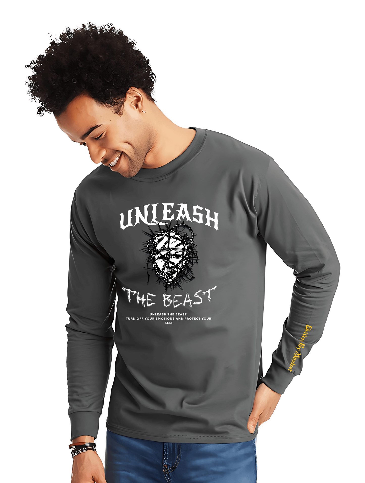 Grey Long Sleeve Men's ComfortSoft® Long-Sleeve T-Shirt