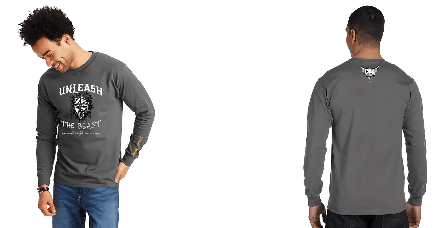 Grey Long Sleeve Men's ComfortSoft® Long-Sleeve T-Shirt