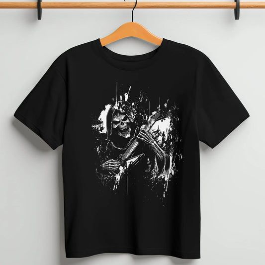 Skull Playing Guitar, 100% ComfortSoft® cotton - CGA Outlet