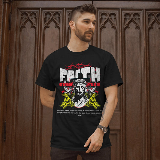 Faith Over Fear, Unisex 5.2 oz. Essential-T Short Sleeve Tee