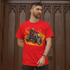 Riding on Fire, Motorcycle T shirt,  100% ComfortSoft® cotton, Unisex 5.2 oz. Essential-T Short Sleeve Tee - CGA Outlet